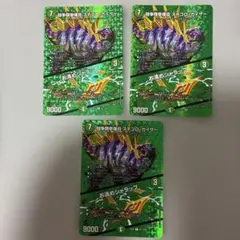 3枚 闘争類拳嘩目ステゴロカイザー/お清めシャラップ デュエキングmax