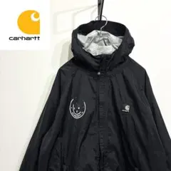 超人気❗️カーハート　ナイロンパーカー　M 90sワンポイント刺繍ロゴ古着希少レア