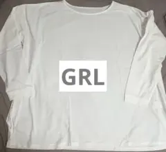 GRL ビッグシルエットシャツ 白 長袖 FREE フリーサイズ Tシャツ