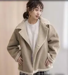 ニコアンド　ウーリーテックボア　リバーシブルジャケット