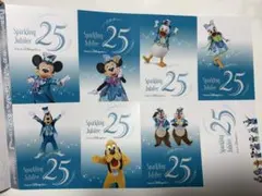 Disney FAN ディズニーファン5月号　25周年　ポストカード8枚セット