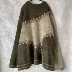 kzoom made nugu 古着 ヴィンテージ風 ニット シャギー