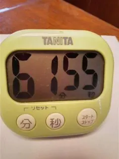 #TANITA デジタルキッチンタイマー 黄緑(磁石付き)のサムネイル