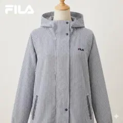 極美品 FILA フィラ ストライプ ジップアップパーカー M 未使用に近い