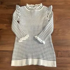 GAP ストライプニットワンピース（フリル付き）