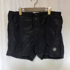 美品stoneストーンアイランドナイロンショーツブラック刺繍ロゴL 2025年最新】STONE ISLAND 素材：ナイロン ショートパンツ