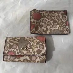 COACH 花柄 コインケース＆キーケース セット フローラル ミニ財布