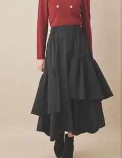 アシンメトリー ロングスカート