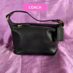 ♦️COACH コーチ♦️レザーバニティバック　アクセサリーポーチ 　ブラック