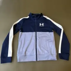 アンダーアーマー ジャケット　ジャージ　130 YSM 紺　水色［中古］