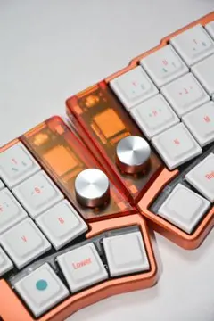 Cornix LP シルバー 無線分割キーボード(海外購入品) ケース付き