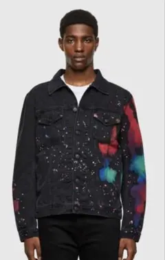 DIESEL メンズ デニムジャケット ブラックデニム