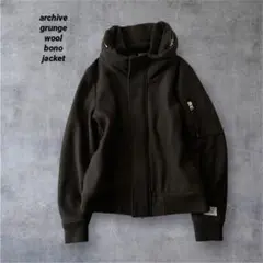 archive grunge wool bono type jacket y2k