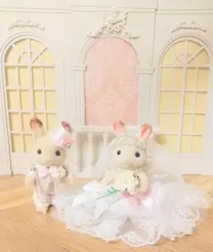 シルバニアファミリー❀ピンクのクリスタルウエディングドレスセット（※お人形なし）