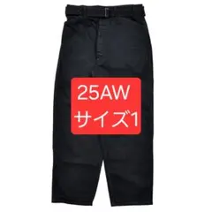 COMOLI 25AW ブラックデニムベルテッドパンツ サイズ1のサムネイル