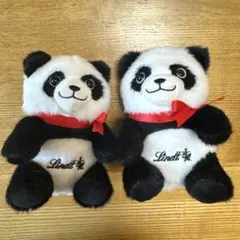 Lindt パンダぬいぐるみ 2体セットのサムネイル