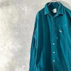 graniph　シャモアクロス　シャツ　エメラルドグリーン　ペンギンのサムネイル