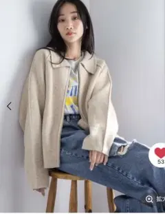 LOWRYS FARM エリＺＩＰニットブルゾン