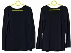 ユニクロ 極暖 ヒートテック クルーネックT 長袖 BLACK L 2枚