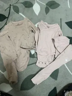 H&M オーガニックコットンロンパース 3M 3セット