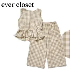 ever closetエバークローゼット ギンガムチェックセットアップ130cm