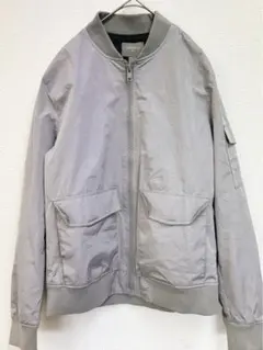 FOREVER 21 MEN MA-1 ブルゾン グレー M ジップアップ