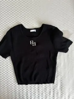GYDA 半袖 リブTシャツ ブラックのサムネイル