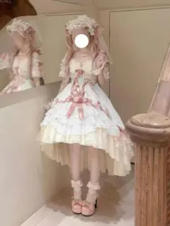 LIZLISA フロントティアードシフォンワンピース ピンク - メルカリ
