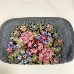 FEILER フェイラー マルチケース　手帳ケースポーチ　花柄　グレー