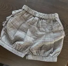 バルーンショートパンツ petit main 110cm グレー チェック柄