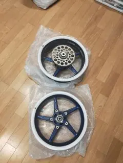 SV650ABS VP55B 5本スポーク ホイール 前後セット ブルーのサムネイル