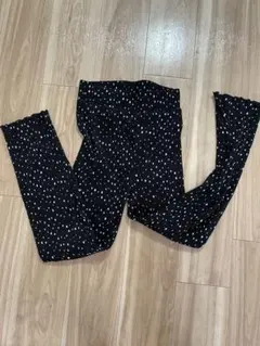 cocaドット柄 プリーツ　レギンスパンツ