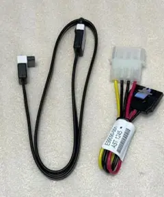 【未使用】SATAデータケーブル＋Molex→SATA電源変換ケーブル セット