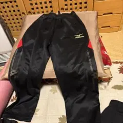 Mizuno トレーニングパンツ ブラック/レッド