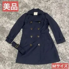 美品　セシルマクビー　トレンチコート ベルテッド　Mサイズ　ネイビー　春コート