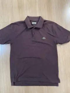 LACOSTE ダークブラウン ポロシャツ Lサイズ