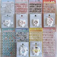 サンリオ ボンボンドロップシール mini コンプリート パイルワッペン