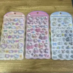 コットンパフィーシール サンリオ　シナモン、キティ