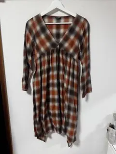 ◯【JOURNAL STANDARD】チェック柄シャツワンピース　チュニック Fのサムネイル
