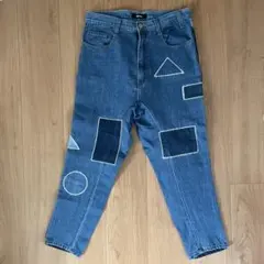 Ne-net ネネット パッチワーク デニムパンツ ジーンズ ブルー⭐︎サイズ2のサムネイル