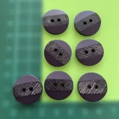 紫色のストライプボタン 7個セット
