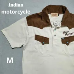 【美品】インディアンモーターサイクル 半袖 ウェスタンシャツ M コンチョボタンのサムネイル
