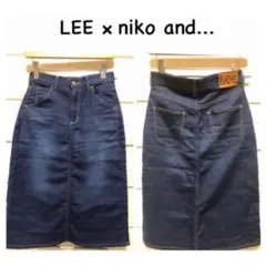 ニコアンド × LEE スエット ストレッチ デニム　スカート　ブルー　 Sのサムネイル