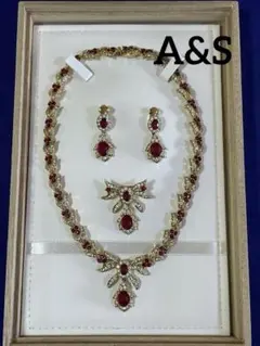 A&S アトウッド＆ソーヤー ネックレス　イヤリング　ブローチ　3点セット