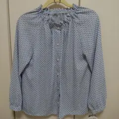 新品□ジュンコシマダ　パート2　サラッとブラウス　ドットチェック　М〜のサムネイル