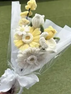 モールフラワー　イエロー　枯れないお花　花束