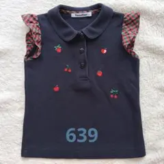 familiar ファミリア ネイビー さくらんぼ Tシャツ トップス 100のサムネイル