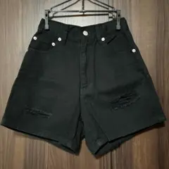 PINK LATTE ダメージショートパンツ　M/150