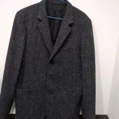 マーガレットハウエル×ハリスツイード ウール混紡 チェック柄テーラードジャケット