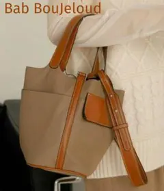 美品 Bab 2way 配色ステッチハンドバッグ ショルダーバック バッグ 人気